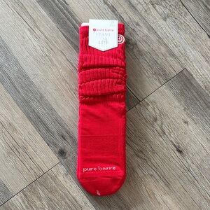 NEW Limited Edition Pure Barre Stacy Grip Sock Candy Apple Red